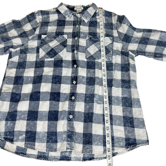 Dizzy Lizzy Checkered Long Sleeves Button Up Shirt Womens Size 1X (D10085) - Picture 9 of 10